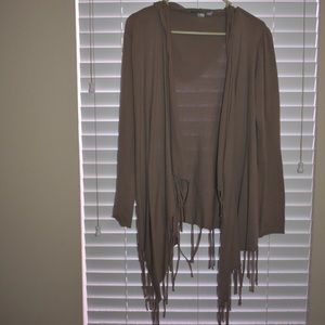 Brown Fringe cardigan